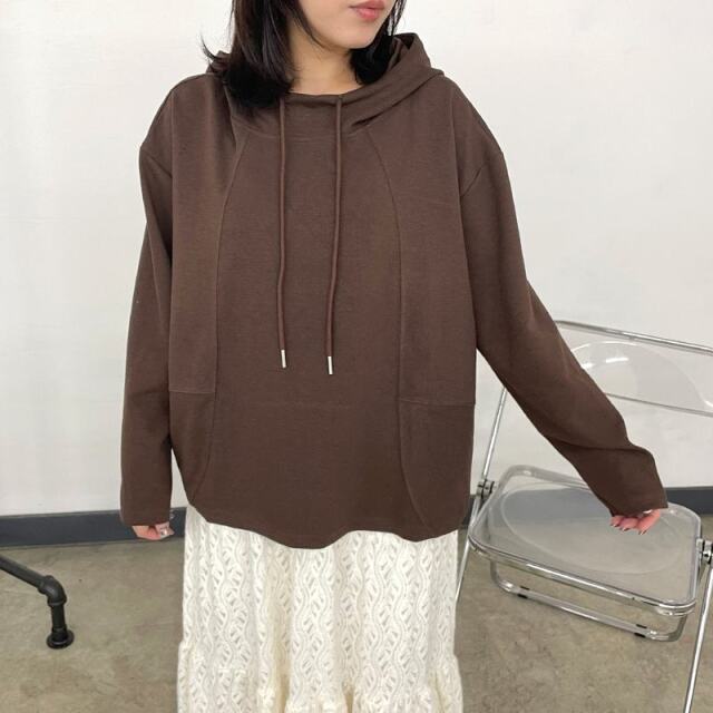 コクーン切替プルオーバーパーカー