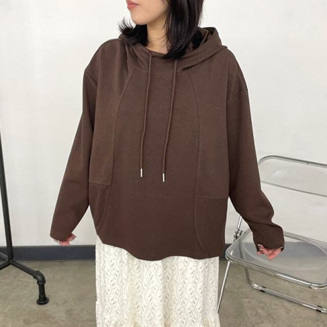 コクーン切替プルオーバーパーカー