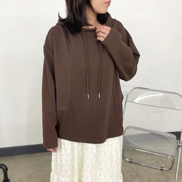 コクーン切替プルオーバーパーカー