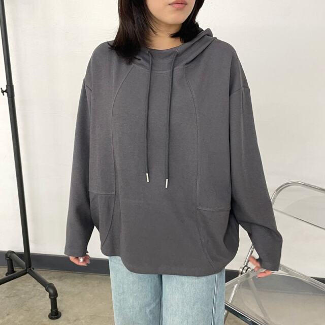 コクーン切替プルオーバーパーカー