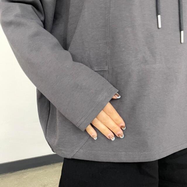 コクーン切替プルオーバーパーカー