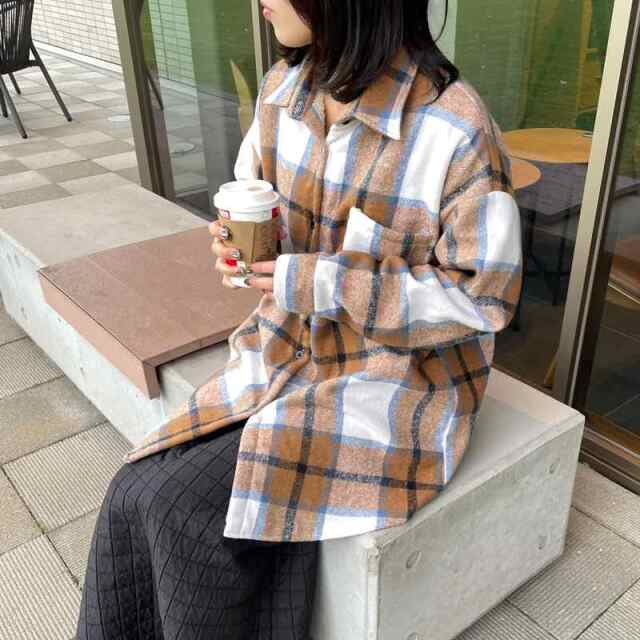 暖チェックシャツ