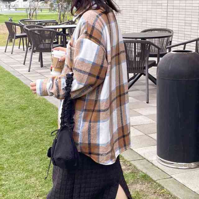 暖チェックシャツ