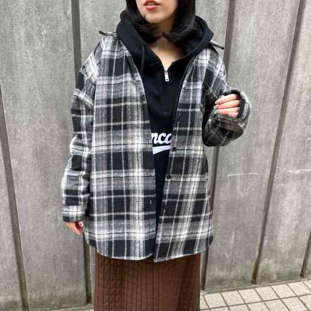 暖チェックシャツ