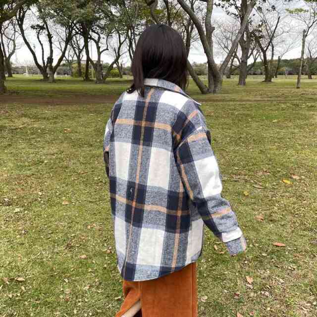 暖チェックシャツ