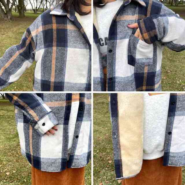暖チェックシャツ