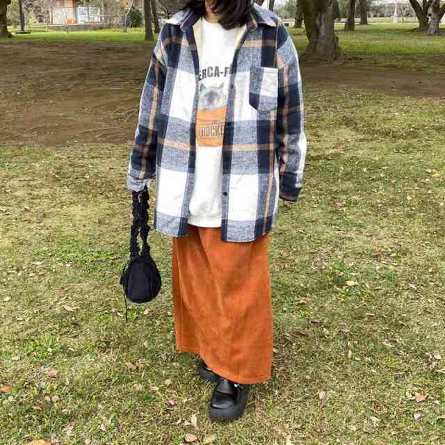 暖チェックシャツ