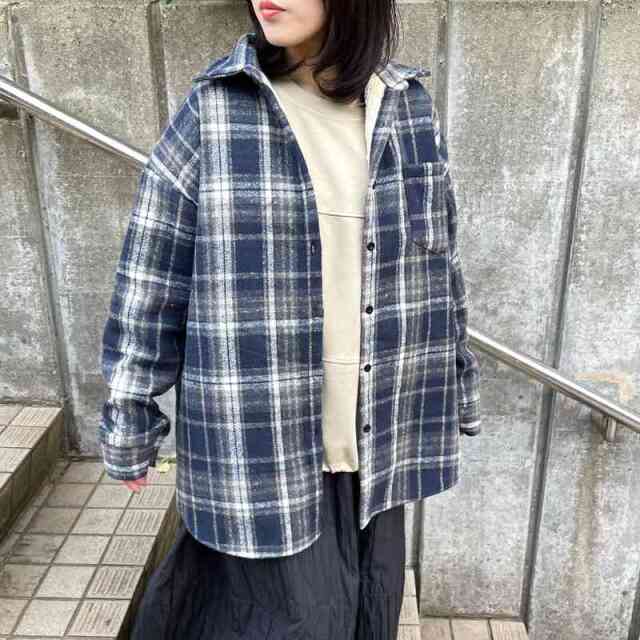暖チェックシャツ