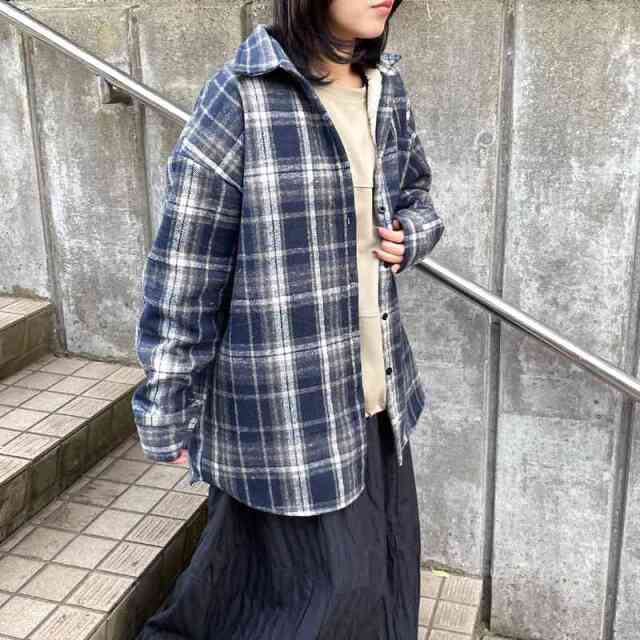 暖チェックシャツ