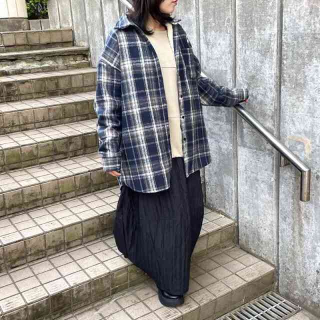 暖チェックシャツ