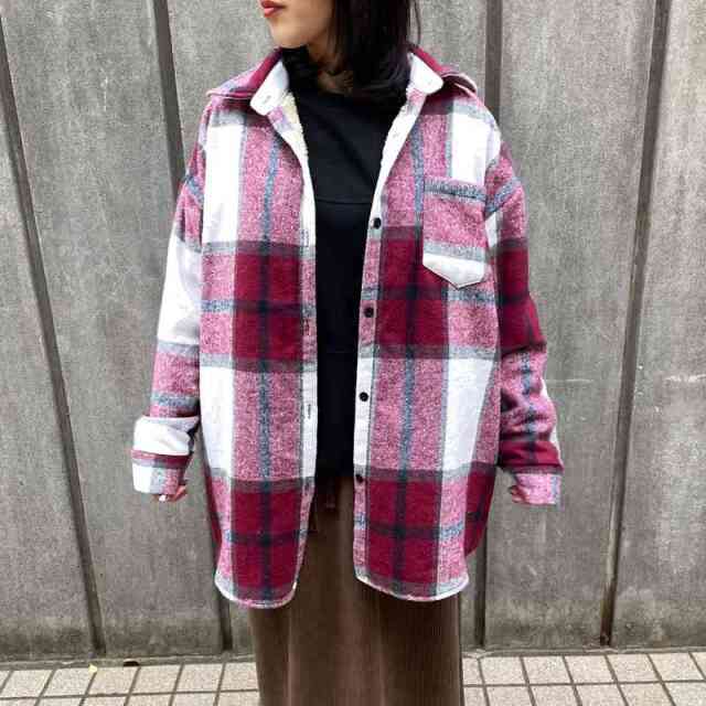 暖チェックシャツ