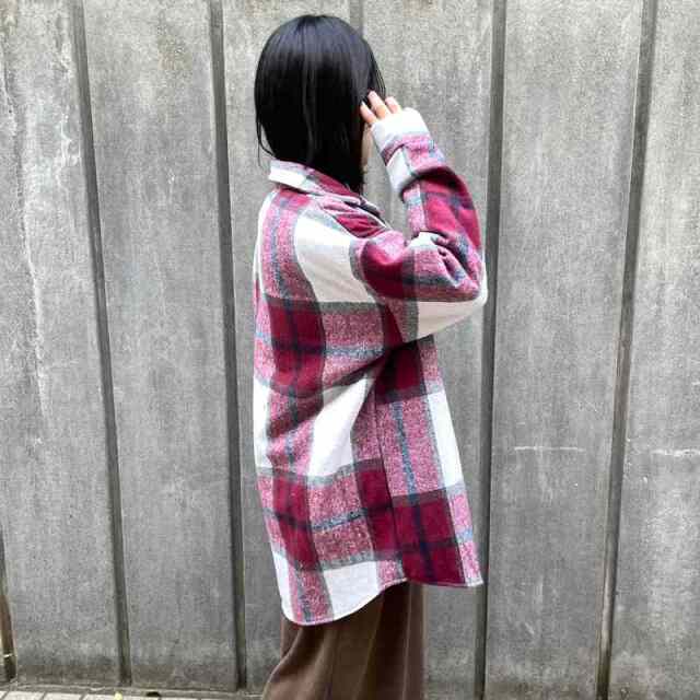 暖チェックシャツ