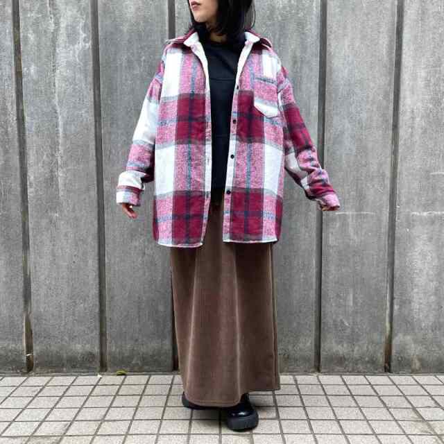 暖チェックシャツ