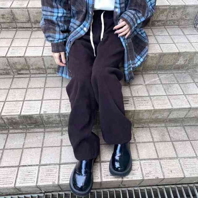 暖バルキーワイドパンツ