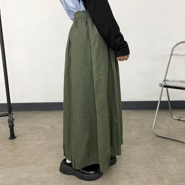 薄ツイル裾タックコクーンスカート
