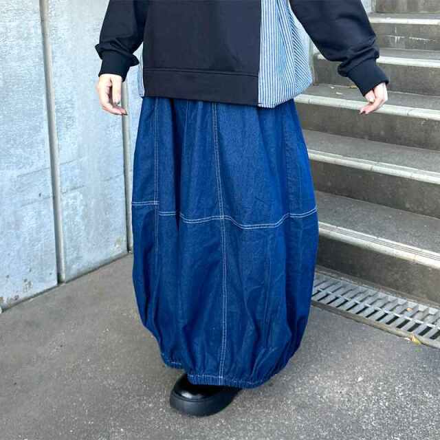 デニムコクーンスカート