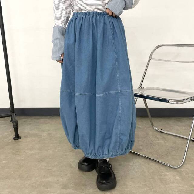 デニムコクーンスカート