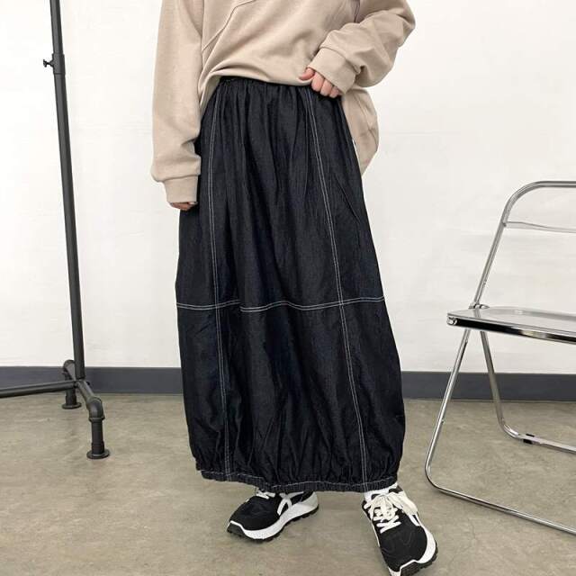 デニムコクーンスカート