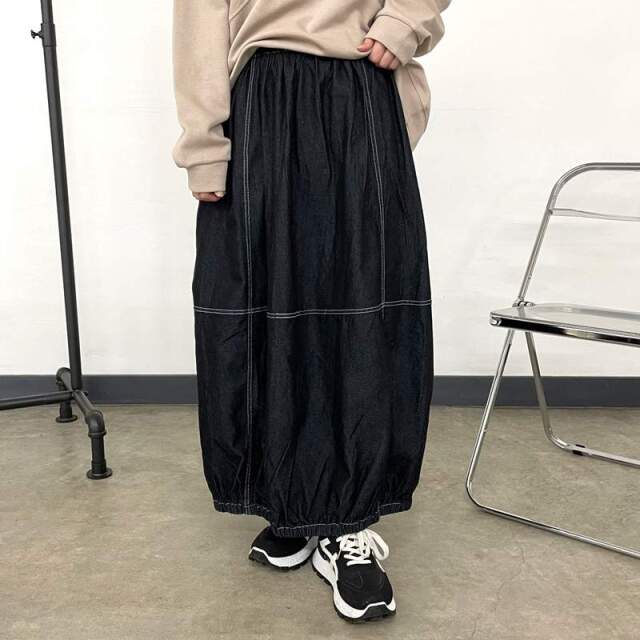 デニムコクーンスカート