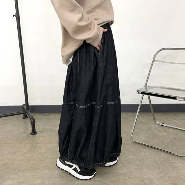 デニムコクーンスカート