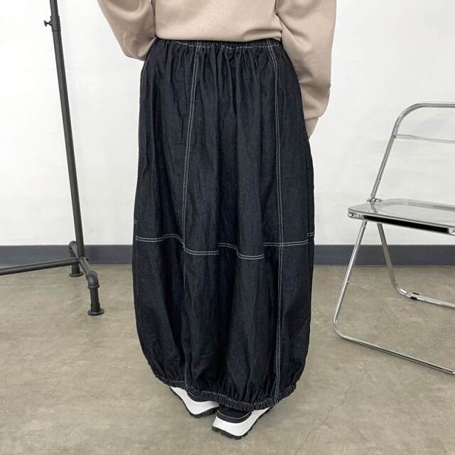 デニムコクーンスカート