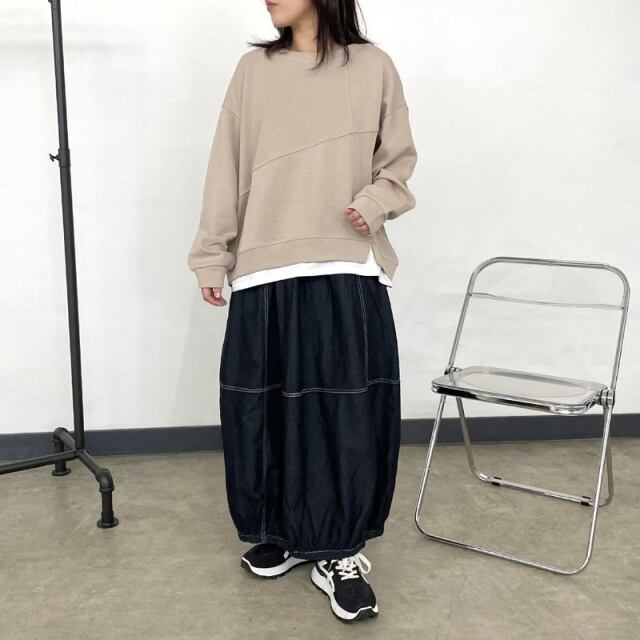 デニムコクーンスカート