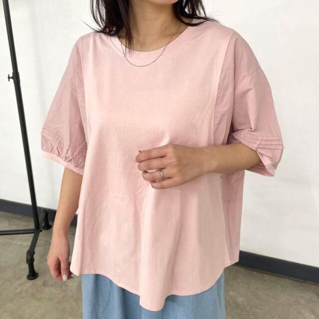 布帛切替プルオーバー