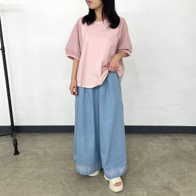 布帛切替プルオーバー