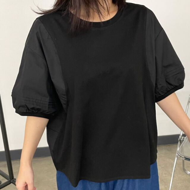 布帛切替プルオーバー