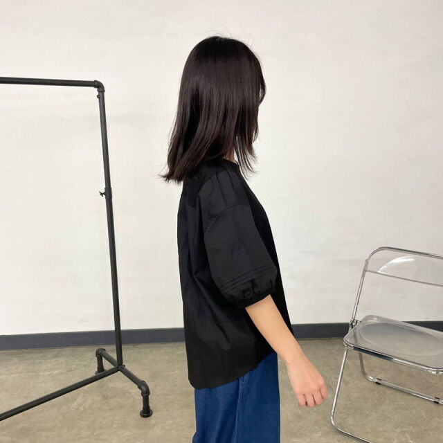 布帛切替プルオーバー