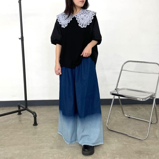 布帛切替プルオーバー