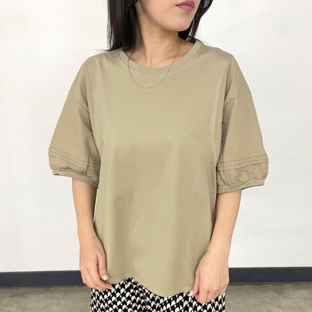 布帛切替プルオーバー