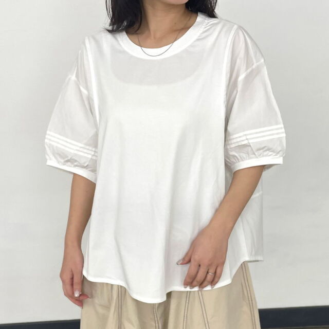 布帛切替プルオーバー