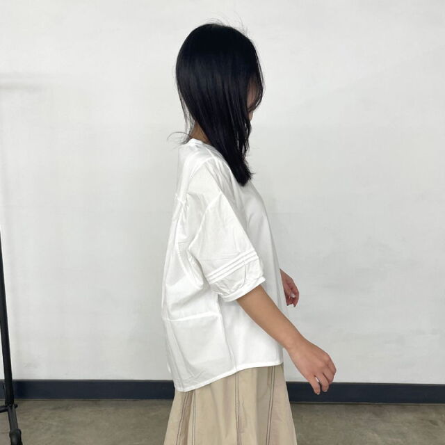 布帛切替プルオーバー