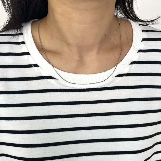 布帛切替ボーダープルオーバー