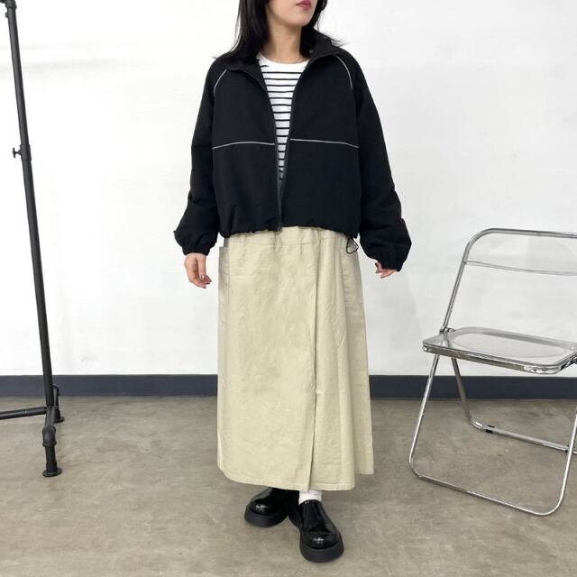 布帛切替ボーダープルオーバー