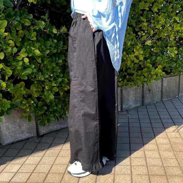 裾フリルツイルパンツ