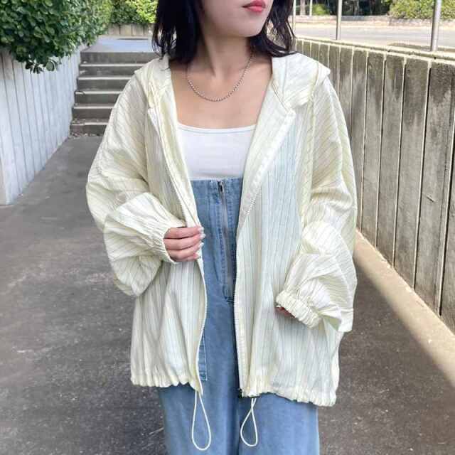 ストライプシアーZIPパーカー