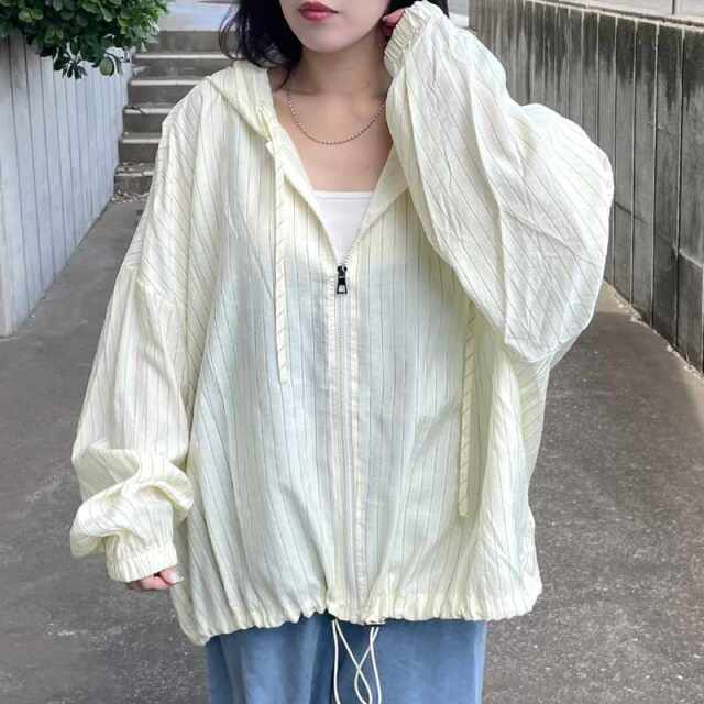 ストライプシアーZIPパーカー