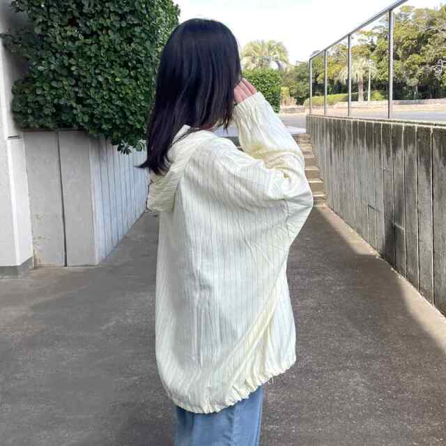 ストライプシアーZIPパーカー