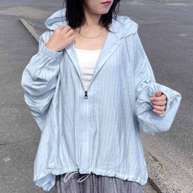 ストライプシアーZIPパーカー