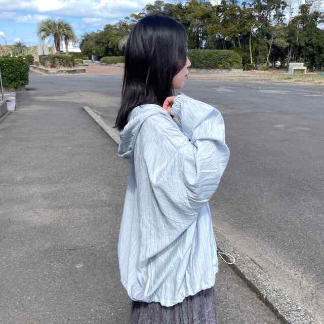 ストライプシアーZIPパーカー