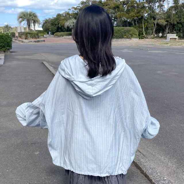 ストライプシアーZIPパーカー