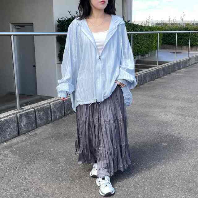 ストライプシアーZIPパーカー