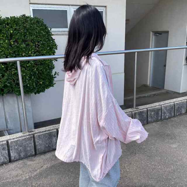 ストライプシアーZIPパーカー