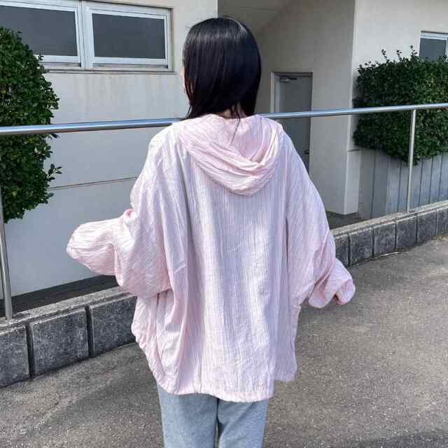 ストライプシアーZIPパーカー