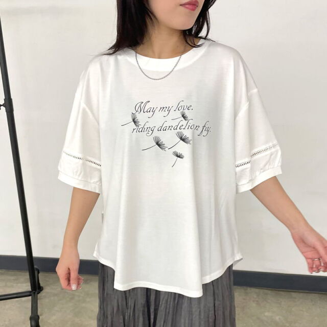 袖切替ロゴTシャツ