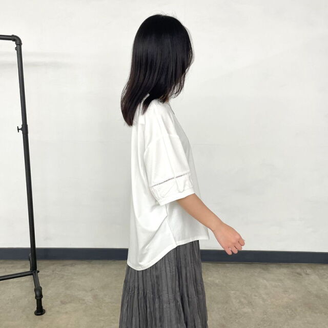 袖切替ロゴTシャツ