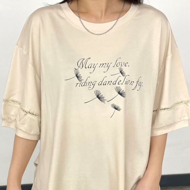 袖切替ロゴTシャツ