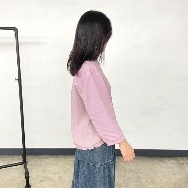 刺繍モチーフ切替プルオーバー